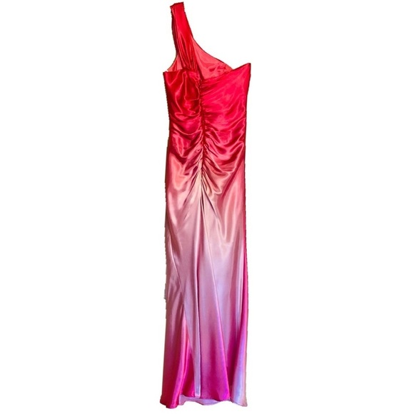 Barbie Pink One Shoulder Party Formal Maxi Dress Size XS - Picture 3 of 16